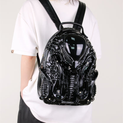 Glossy Alien Molded Hard Shell Backpack