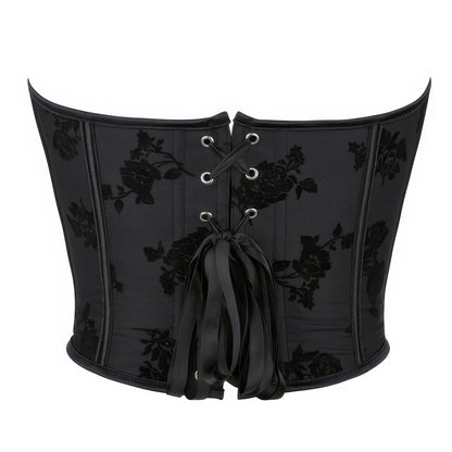 Velvet Floral Embossed Corset Top