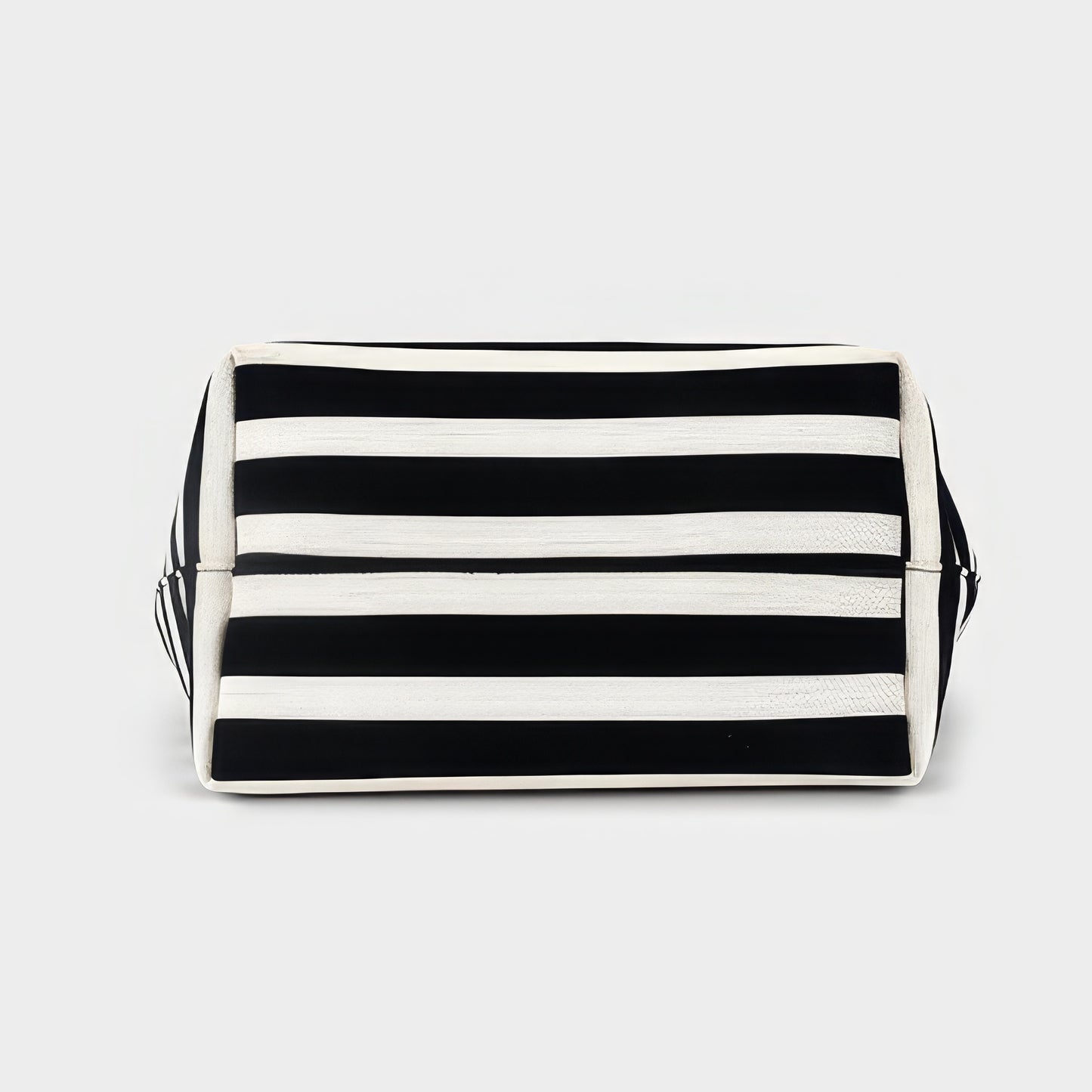 Striped Canvas Oversized Tote Bag