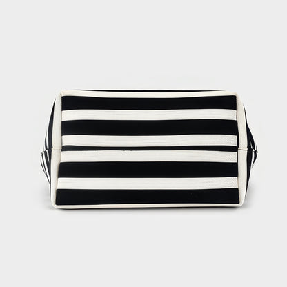 Striped Canvas Oversized Tote Bag