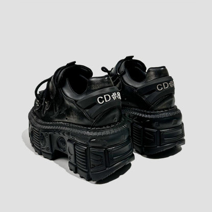 Industrial Distressed Platform Sneakers