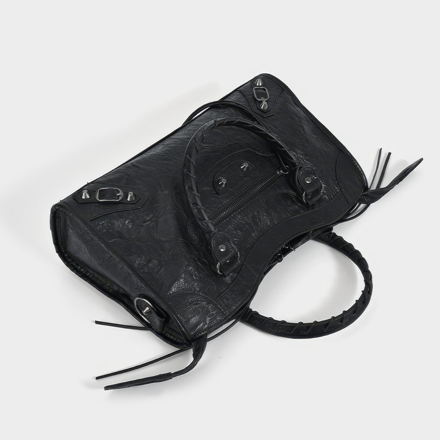 Distressed Buckle Strap Handbag