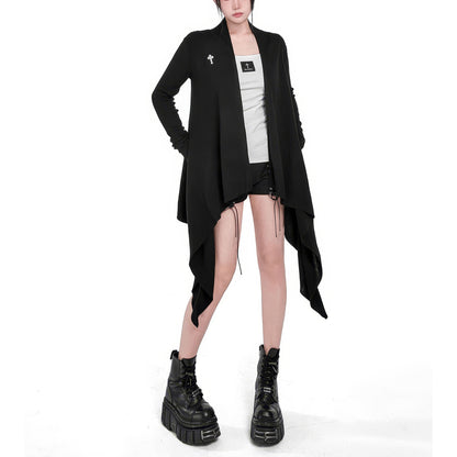 Asymmetrical Drape Long Cardigan