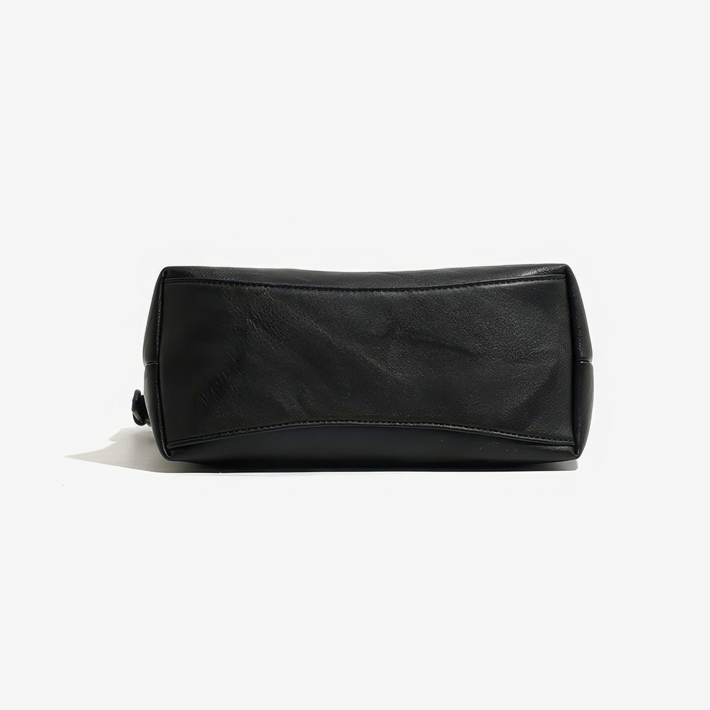 Curved Minimal Faux Leather Shoulder Bag