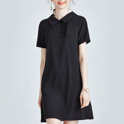 Pleated Collar A-Line Mini Dress