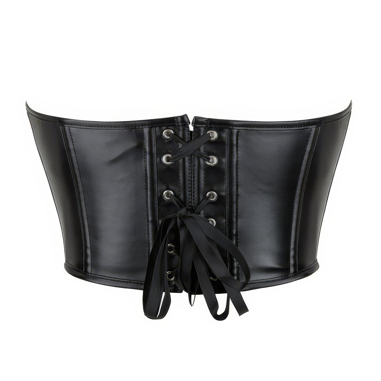 Faux Leather Structured Corset Top