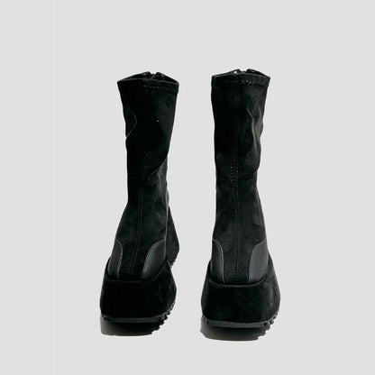Futuristic Split-Sole Platform Boots