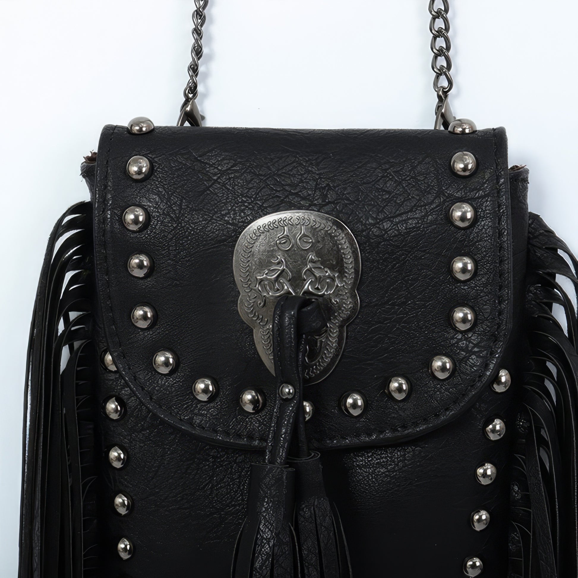 Fringe Skull Tassel Mini Crossbody Bag
