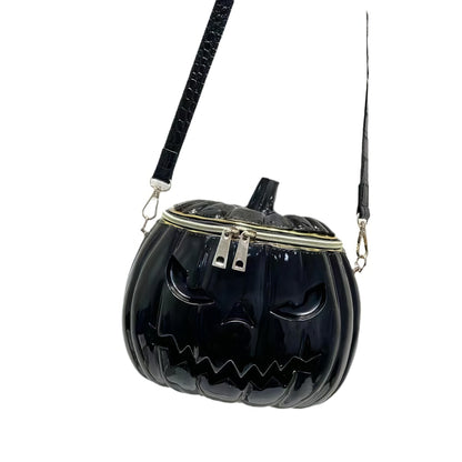 Jack-O'-Lantern Shiny Pumpkin Crossbody Bag