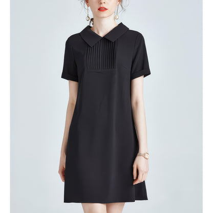 Pleated Collar A-Line Mini Dress