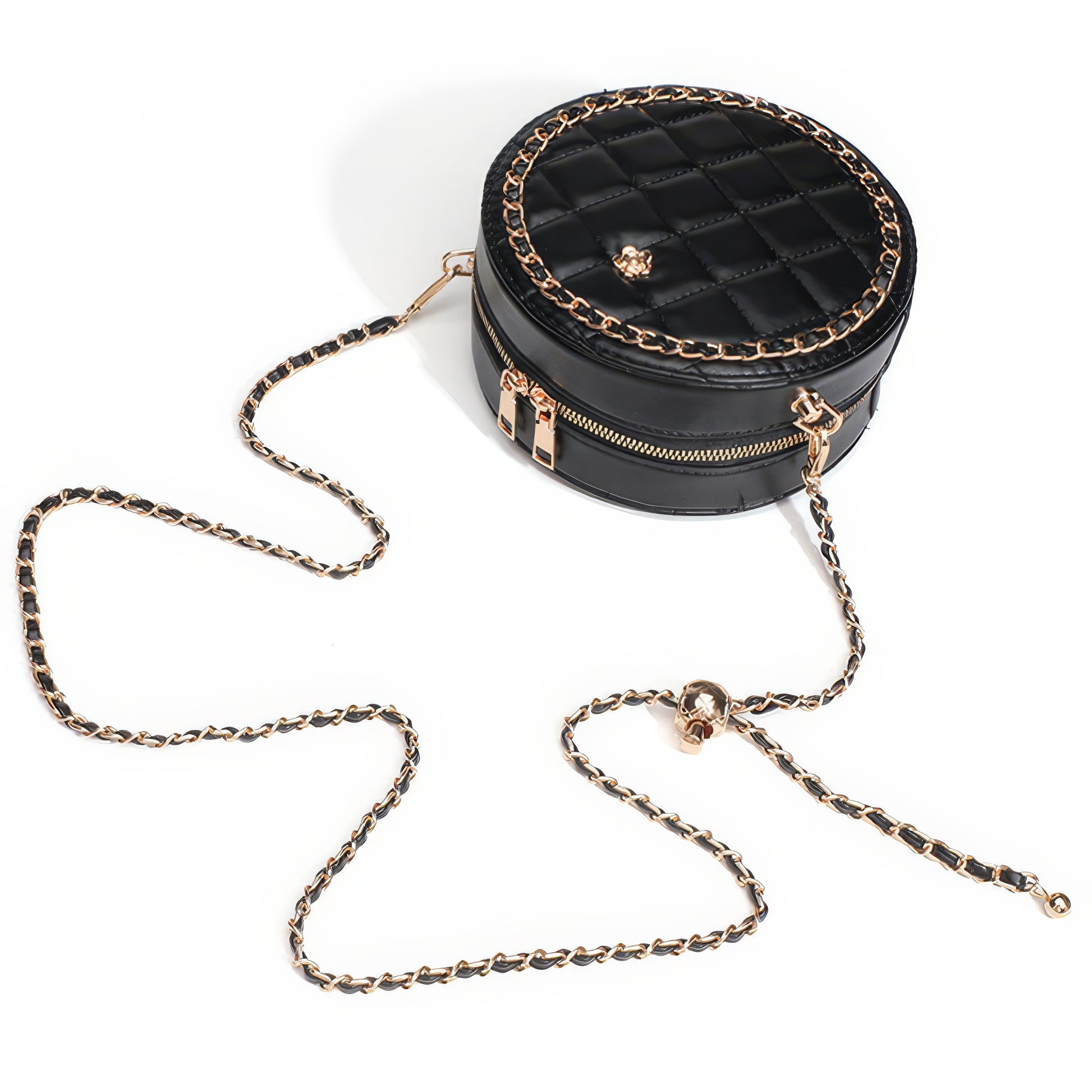 Quilted Circle Chain Mini Bag