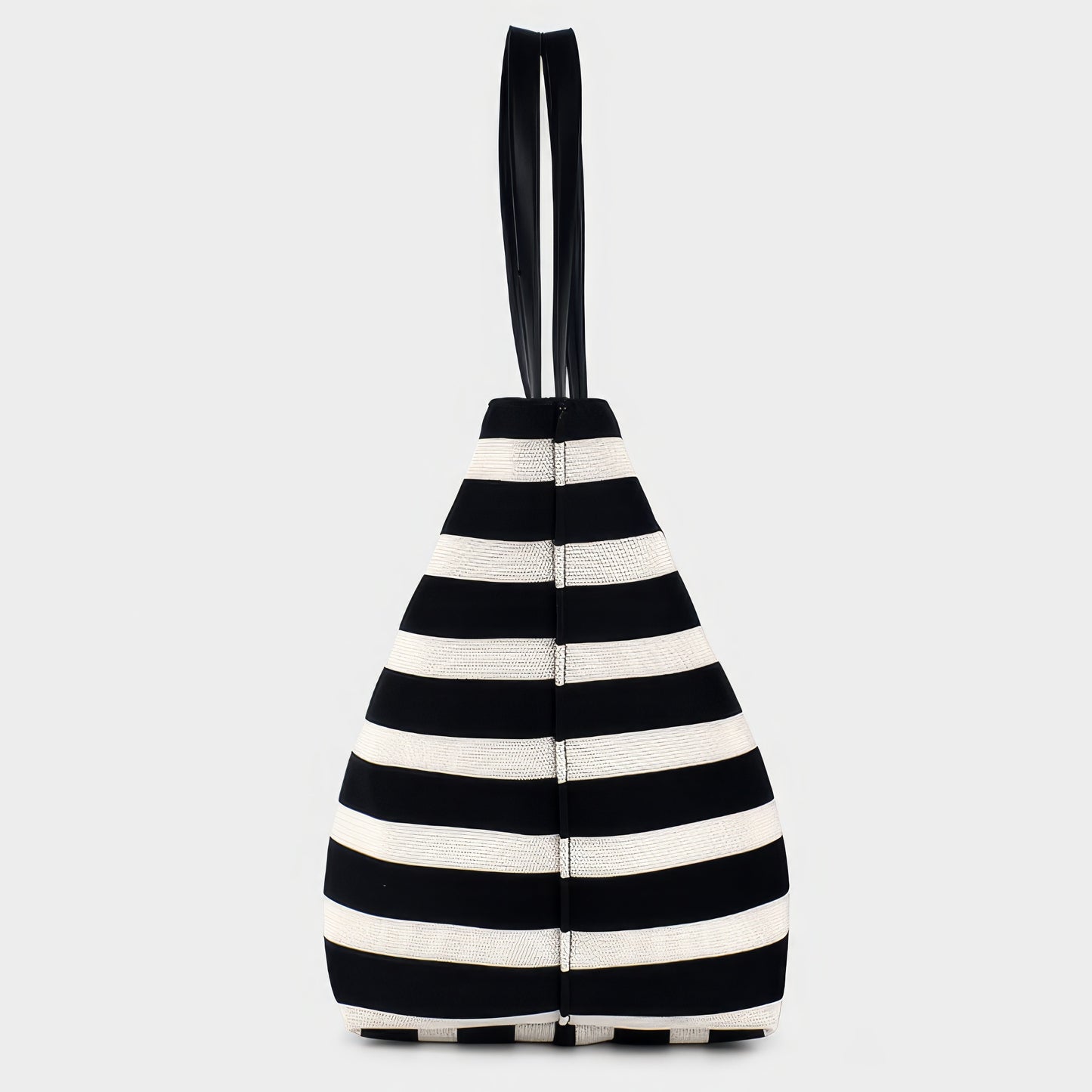 Striped Canvas Oversized Tote Bag