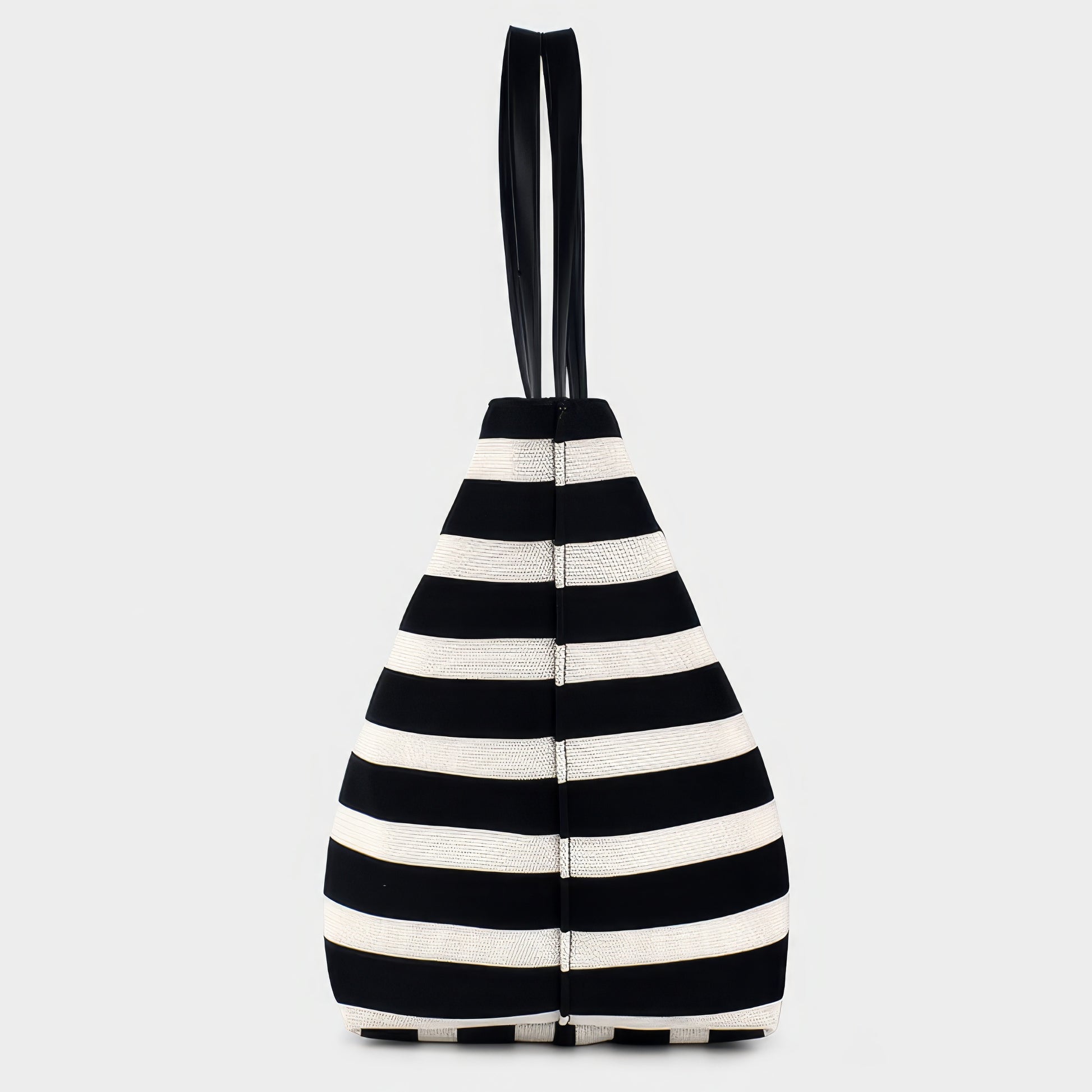 Striped Canvas Oversized Tote Bag
