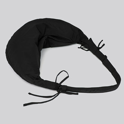 Drawstring Strap Soft Crescent Shoulder Bag