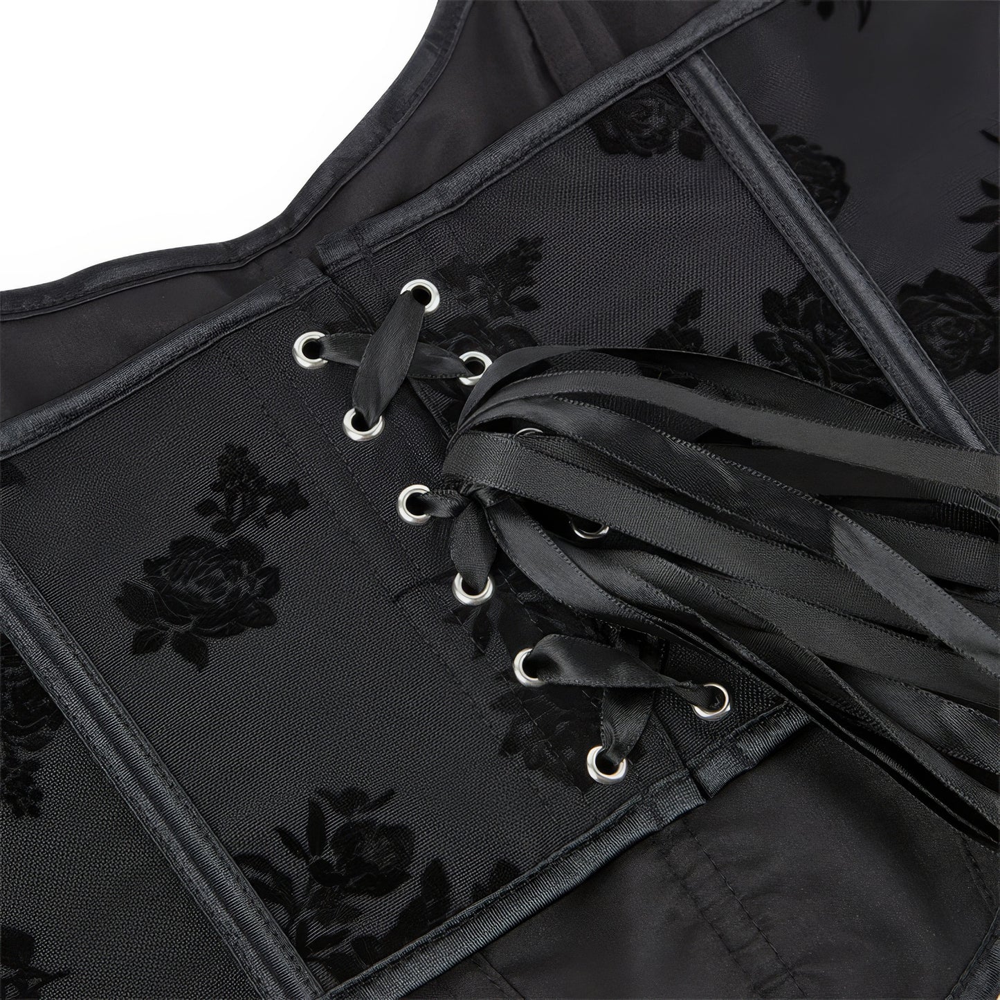 Velvet Floral Halter Corset Top