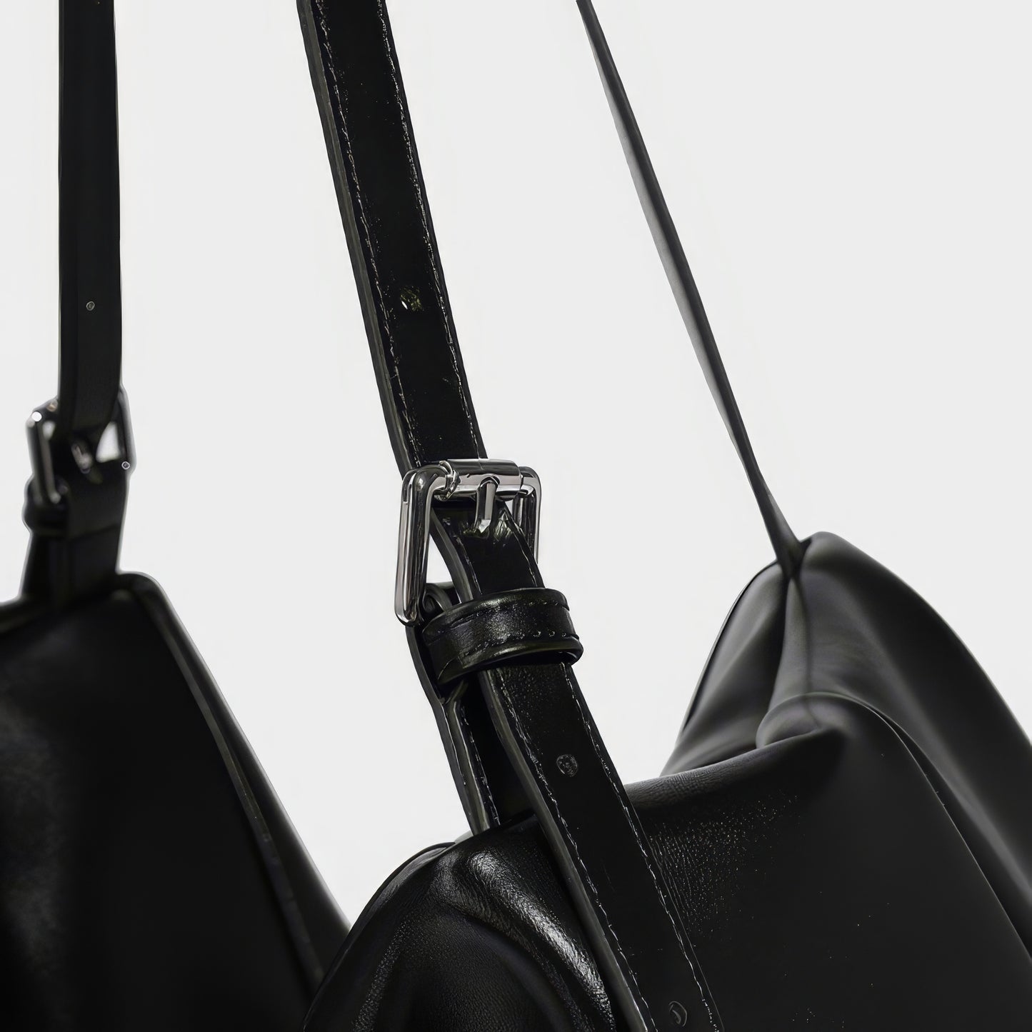 Pleated Soft Faux Leather Shoulder Bag