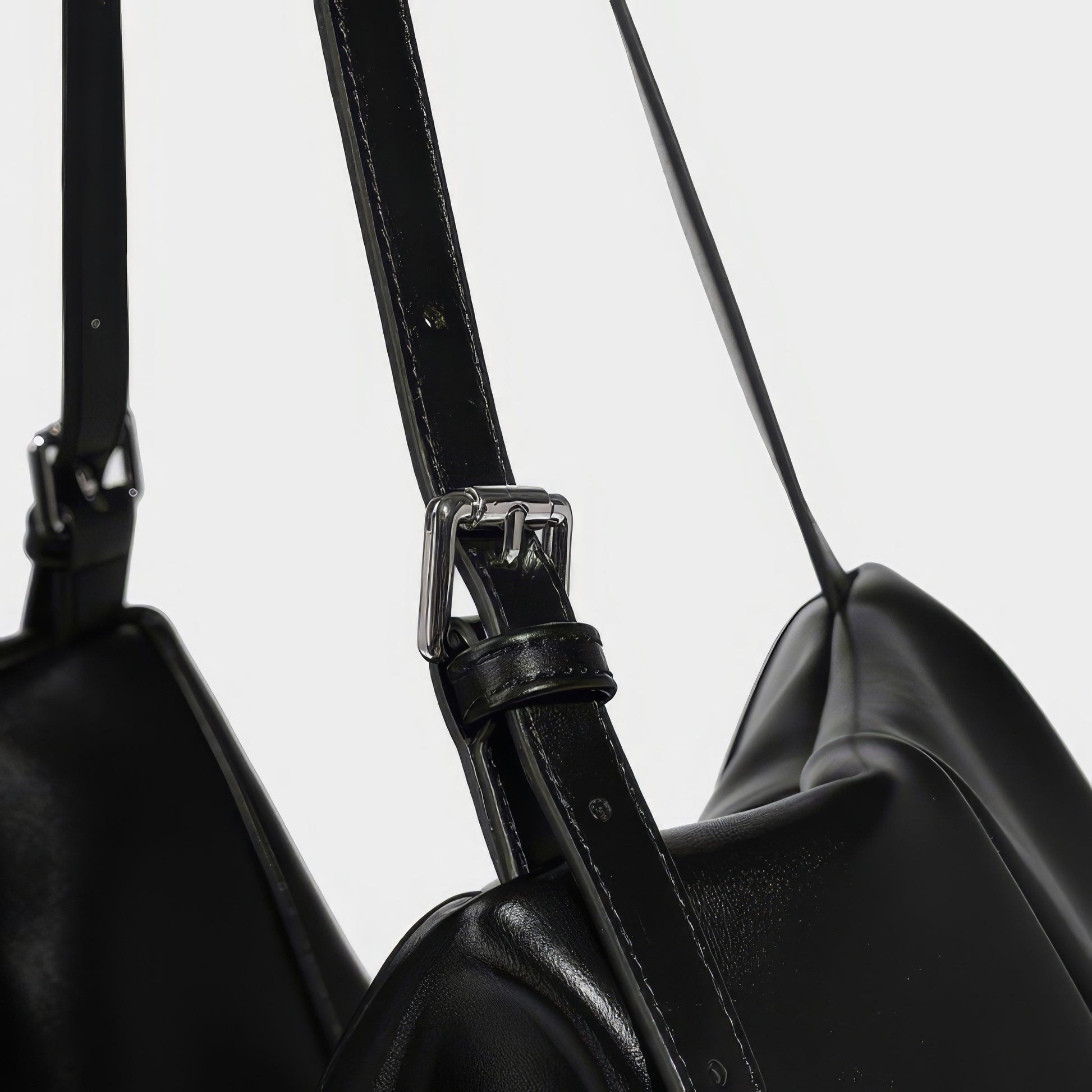 Pleated Soft Faux Leather Shoulder Bag