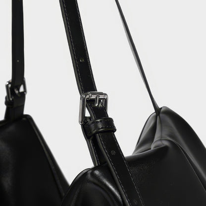 Pleated Soft Faux Leather Shoulder Bag