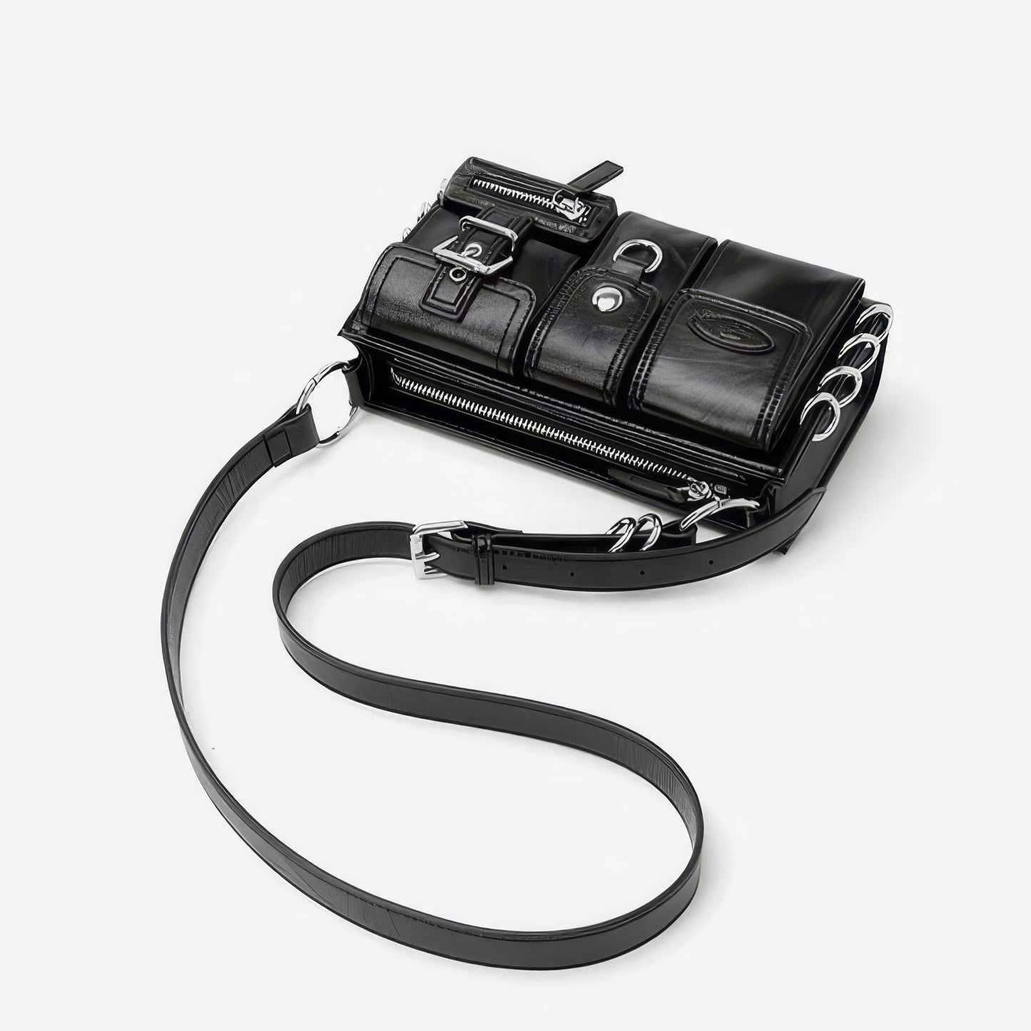 Metal Ring Buckle Detail Shoulder Bag