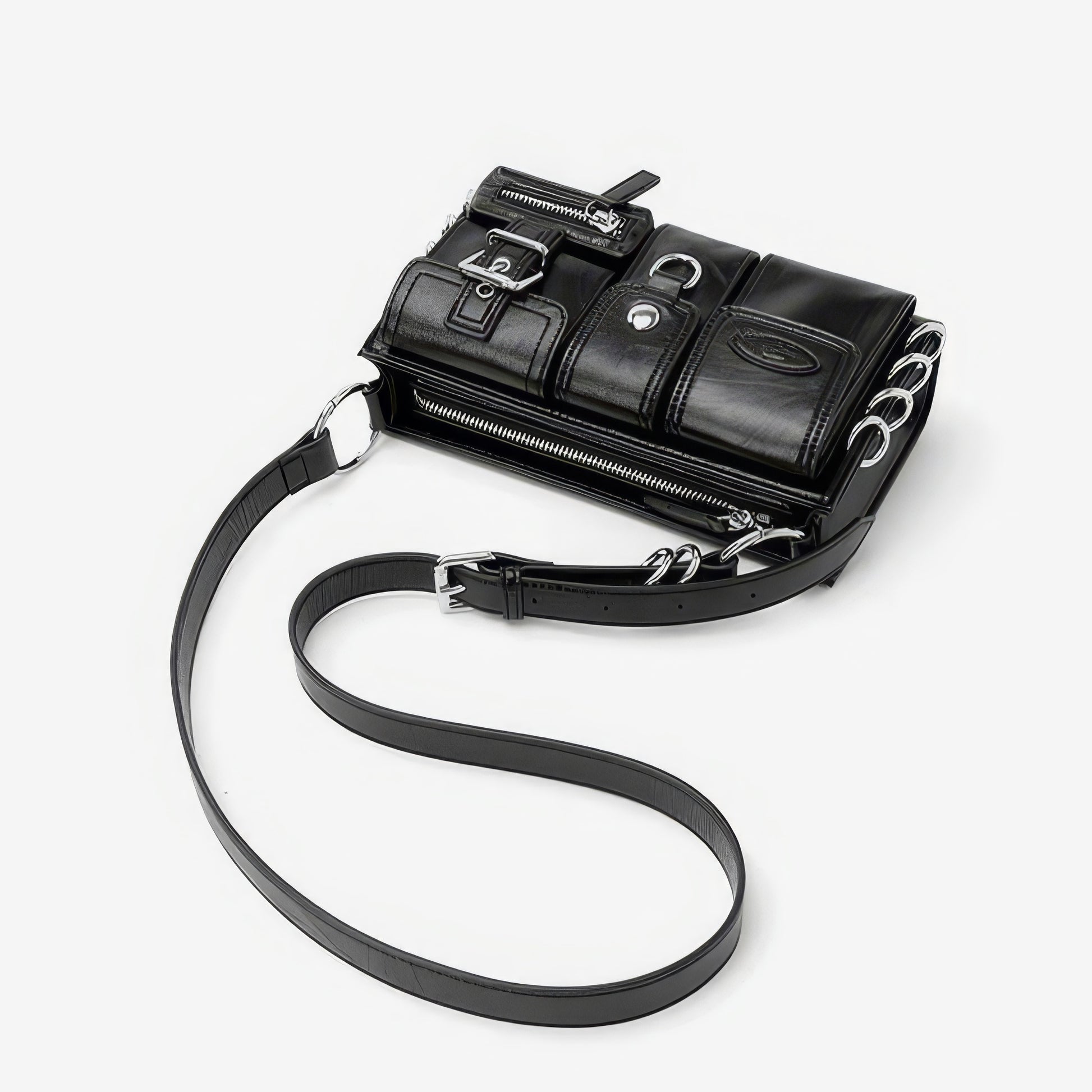 Metal Ring Buckle Detail Shoulder Bag