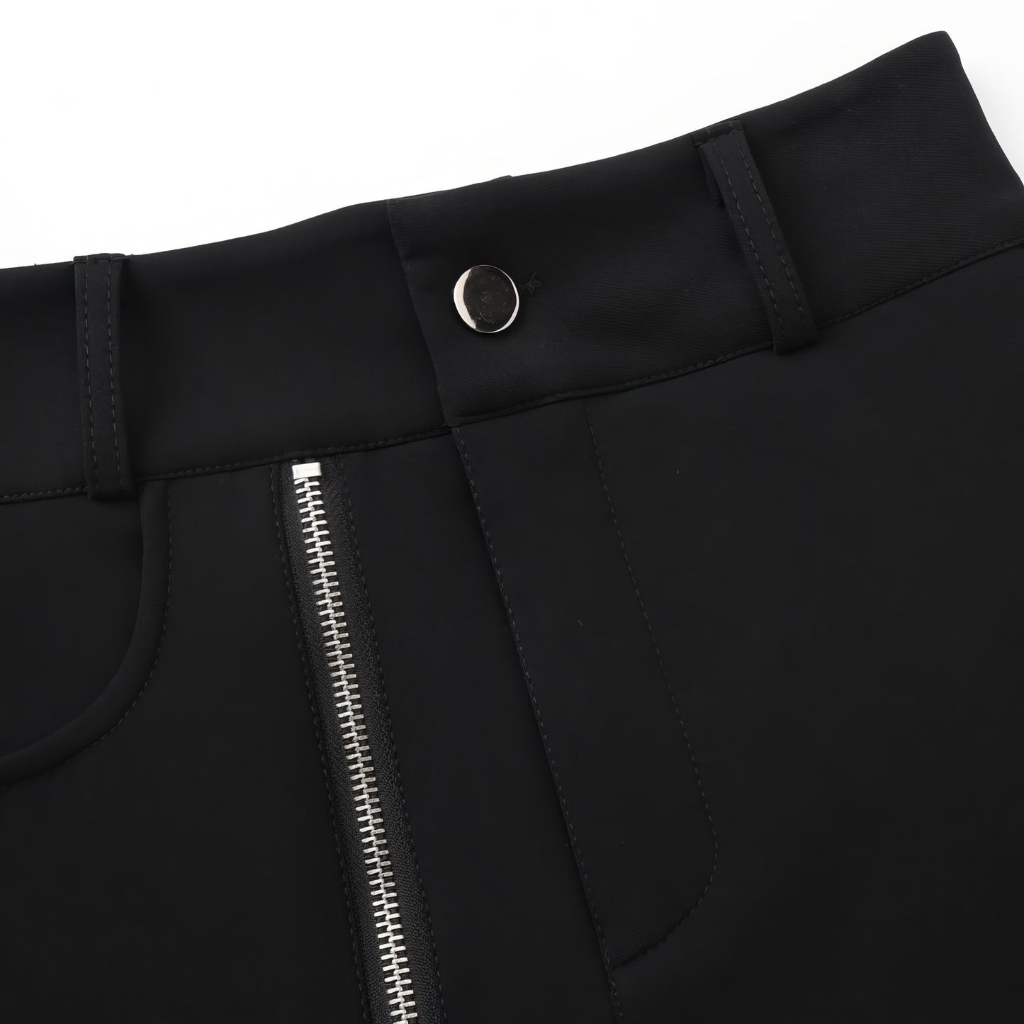 Studded Zip Detail Belted Skort