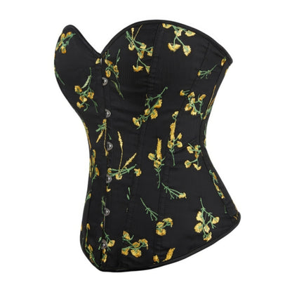 Floral Embroidered Bustier Corset Top