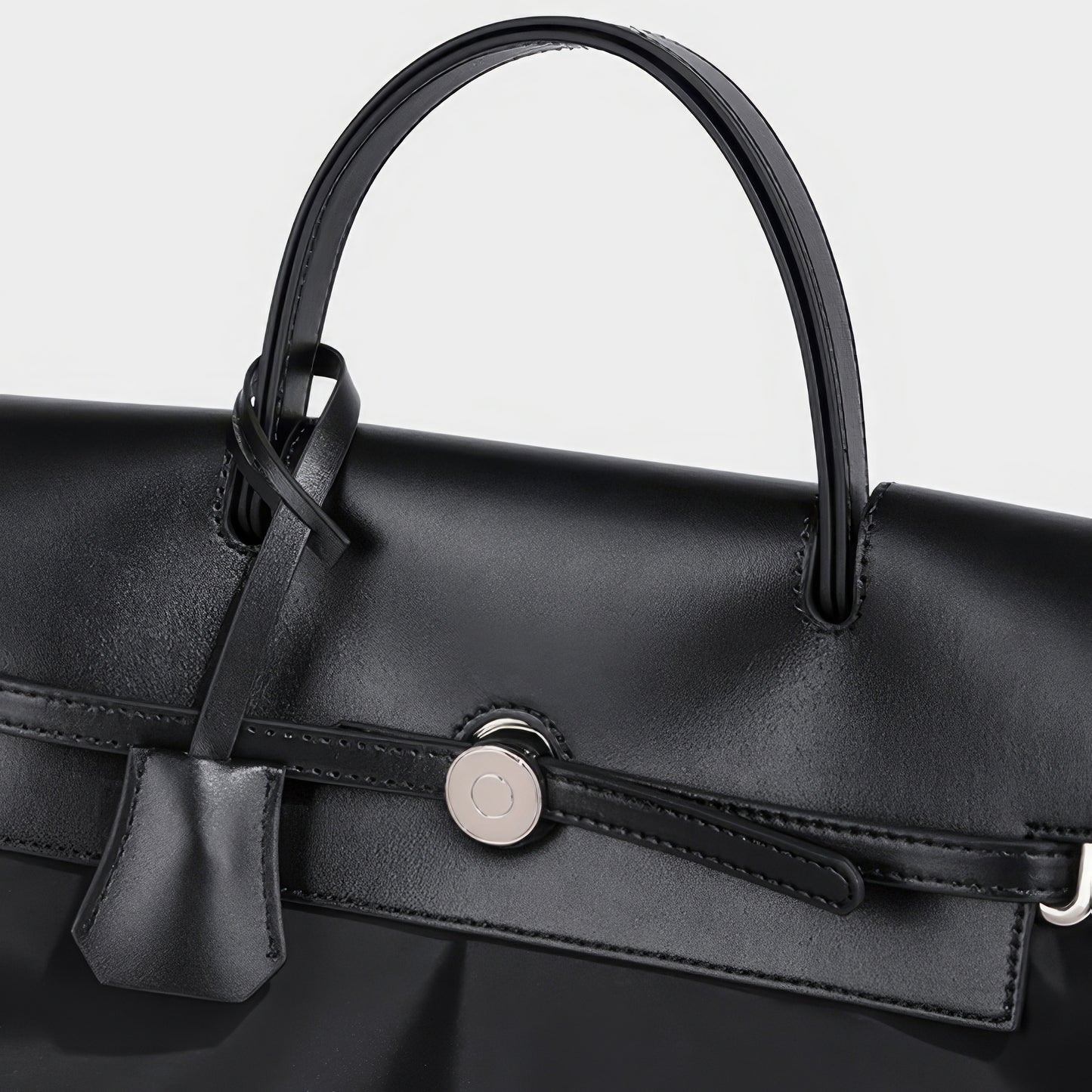 Structured Lock Detail Backpack Bag