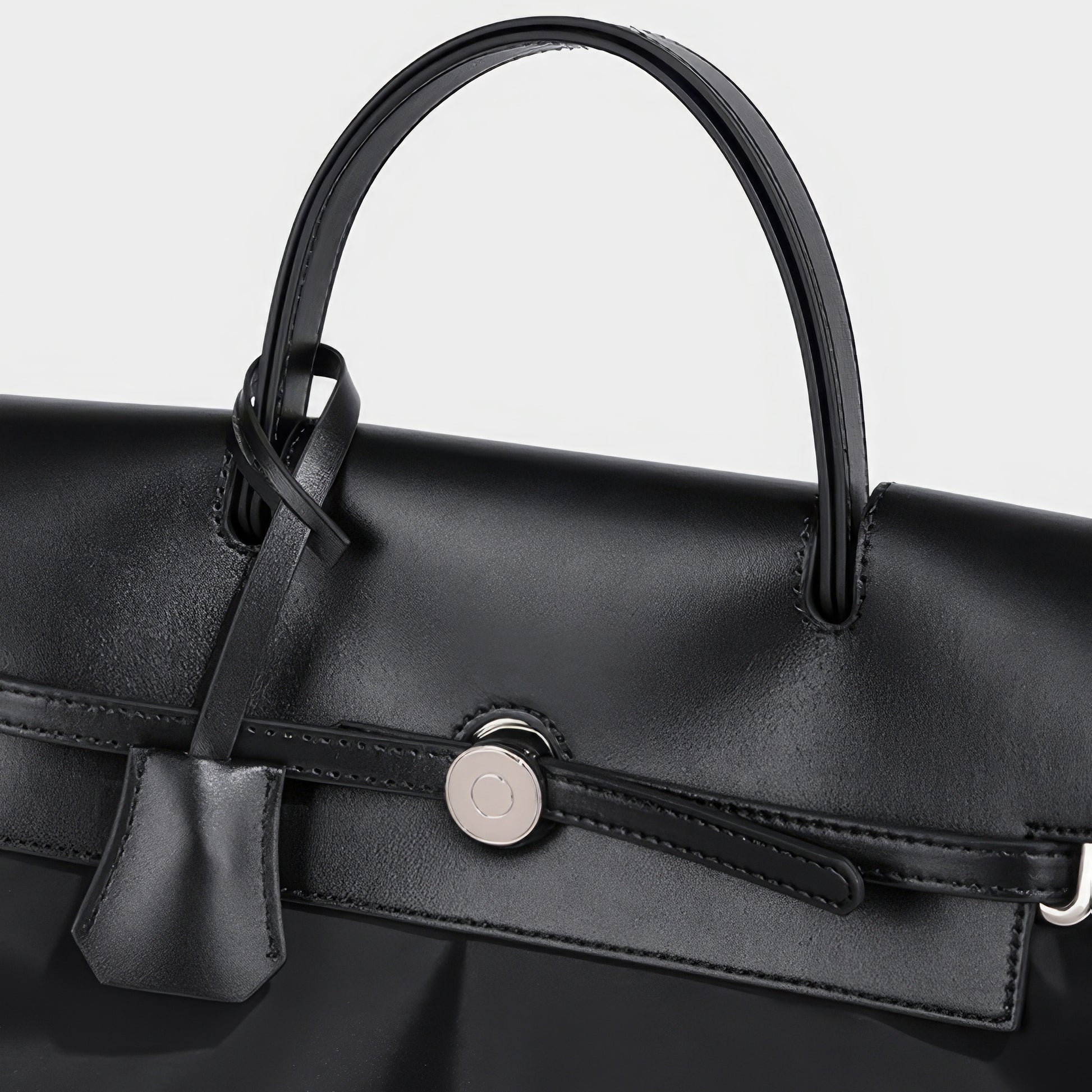 Structured Lock Detail Backpack Bag