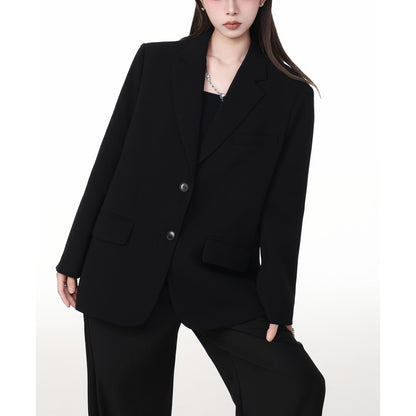 Classic One-Button Tailored Blazer