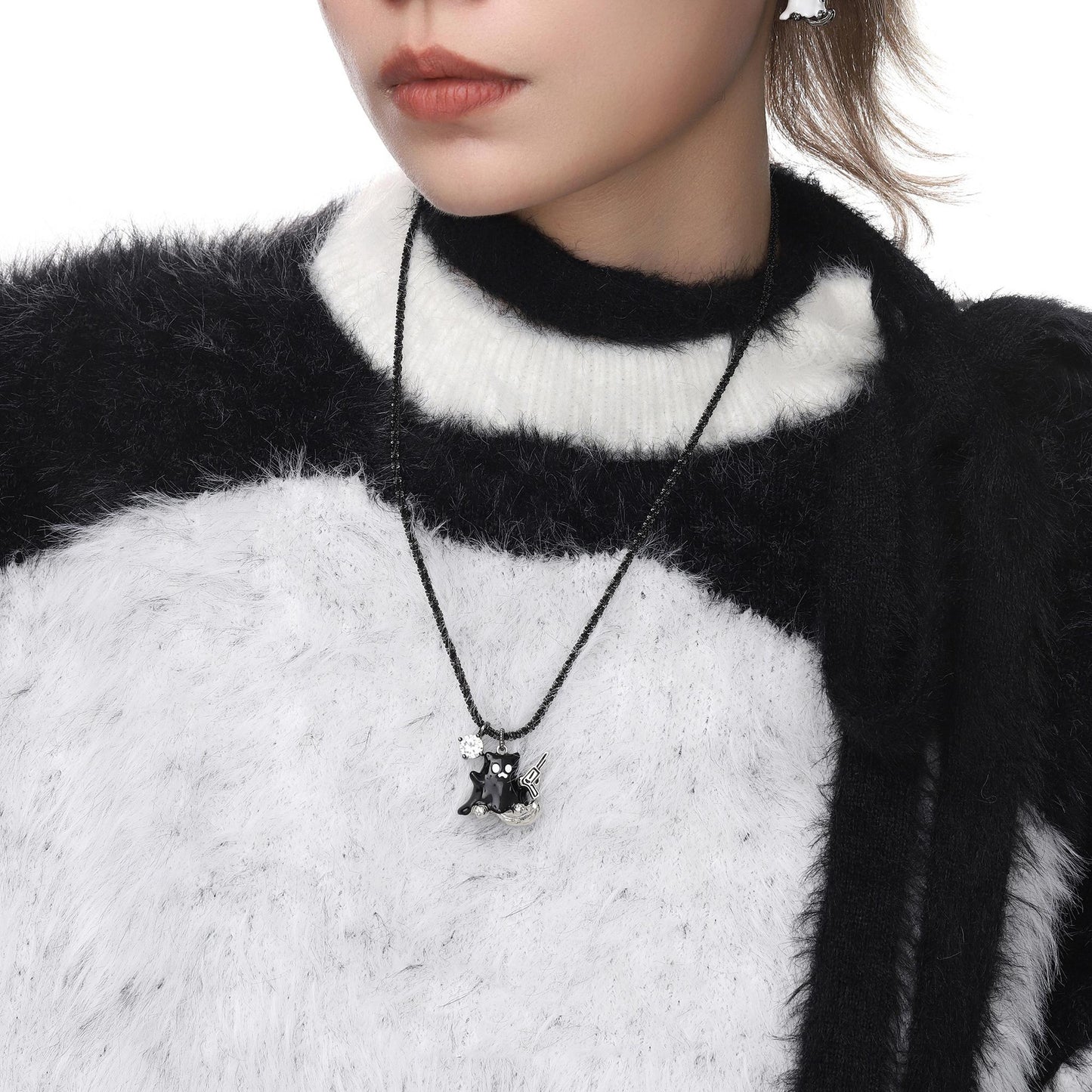 Ghost Cat Weapon Pendant Necklace