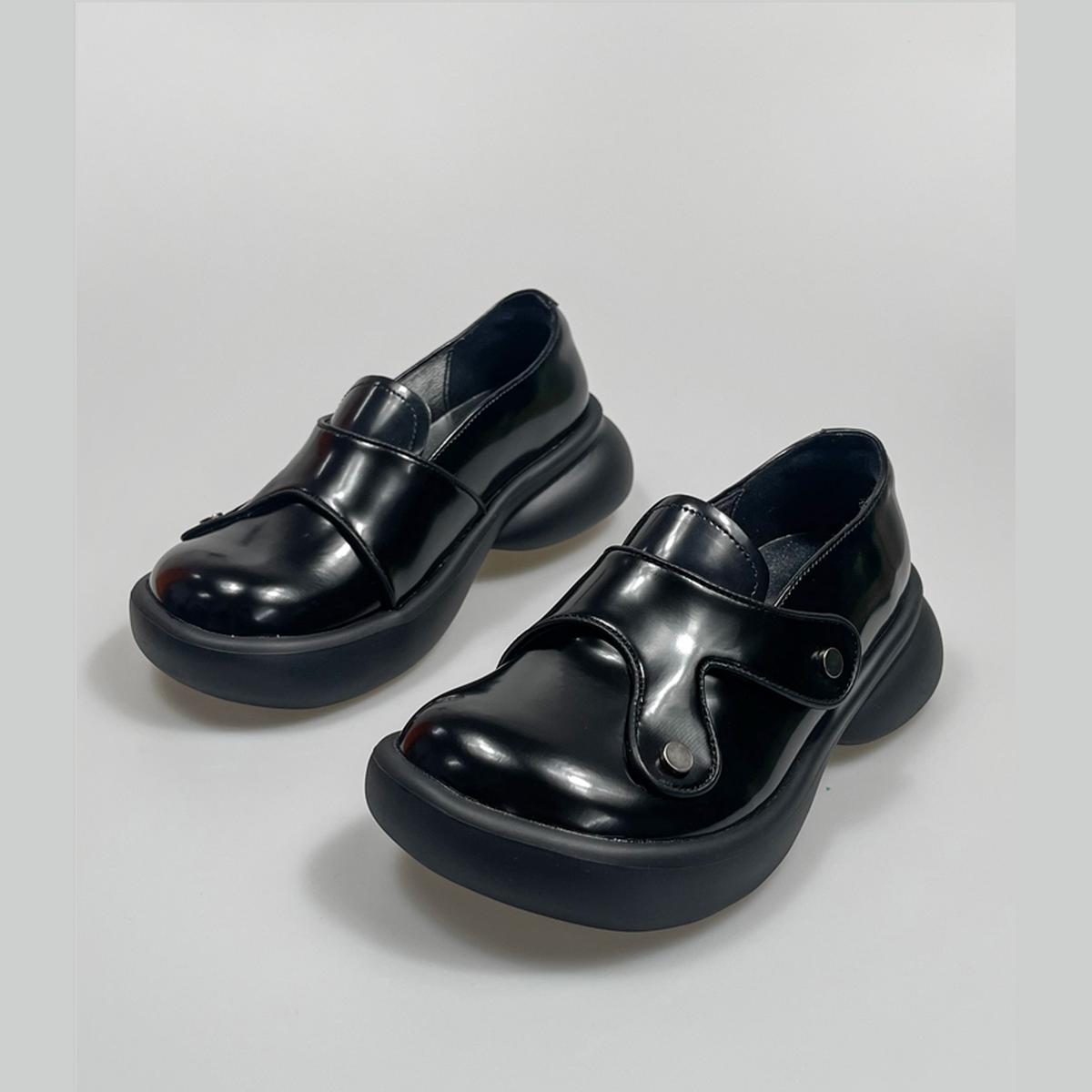 Bubble Sole Patent Leather Loafers