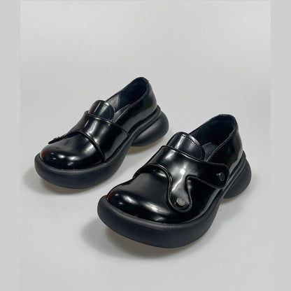 Bubble Sole Patent Leather Loafers