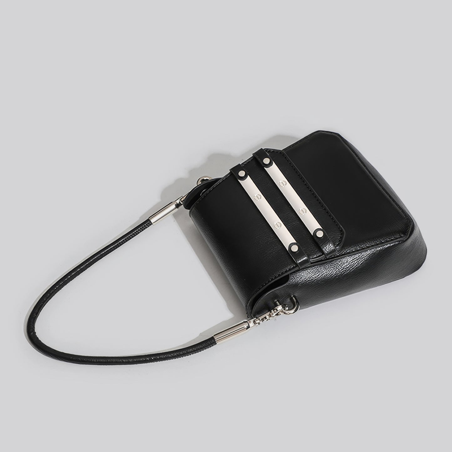 Structured Metal Bar Accent Mini Bag