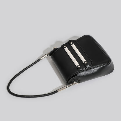 Structured Metal Bar Accent Mini Bag