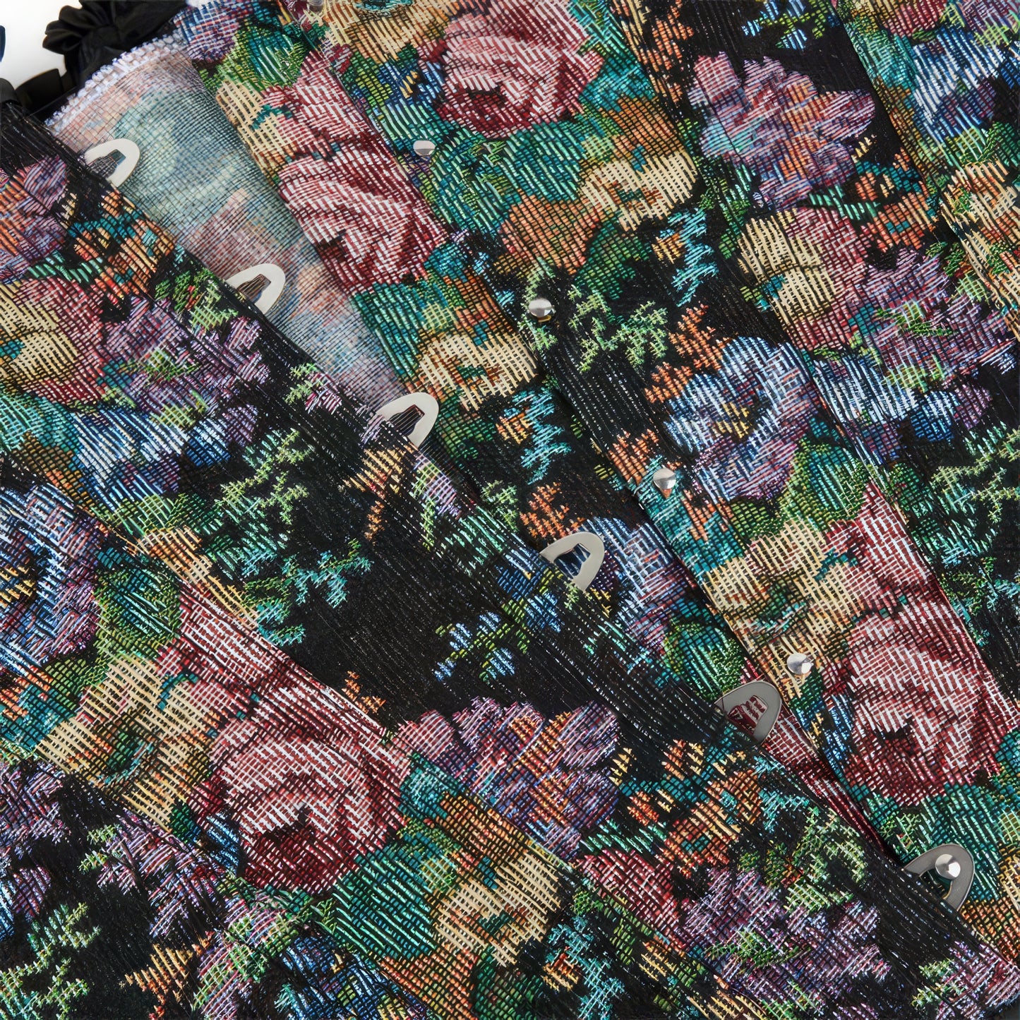 Floral Tapestry Lace Trim Corset