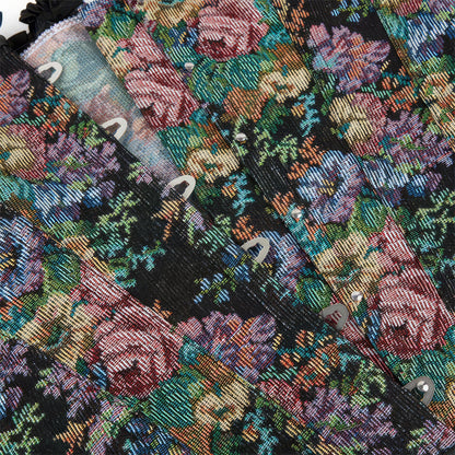 Floral Tapestry Lace Trim Corset