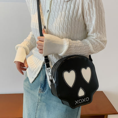 Heart Eyes Skull Mini Crossbody Bag