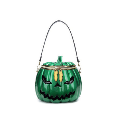 Jack-O'-Lantern Shiny Pumpkin Crossbody Bag