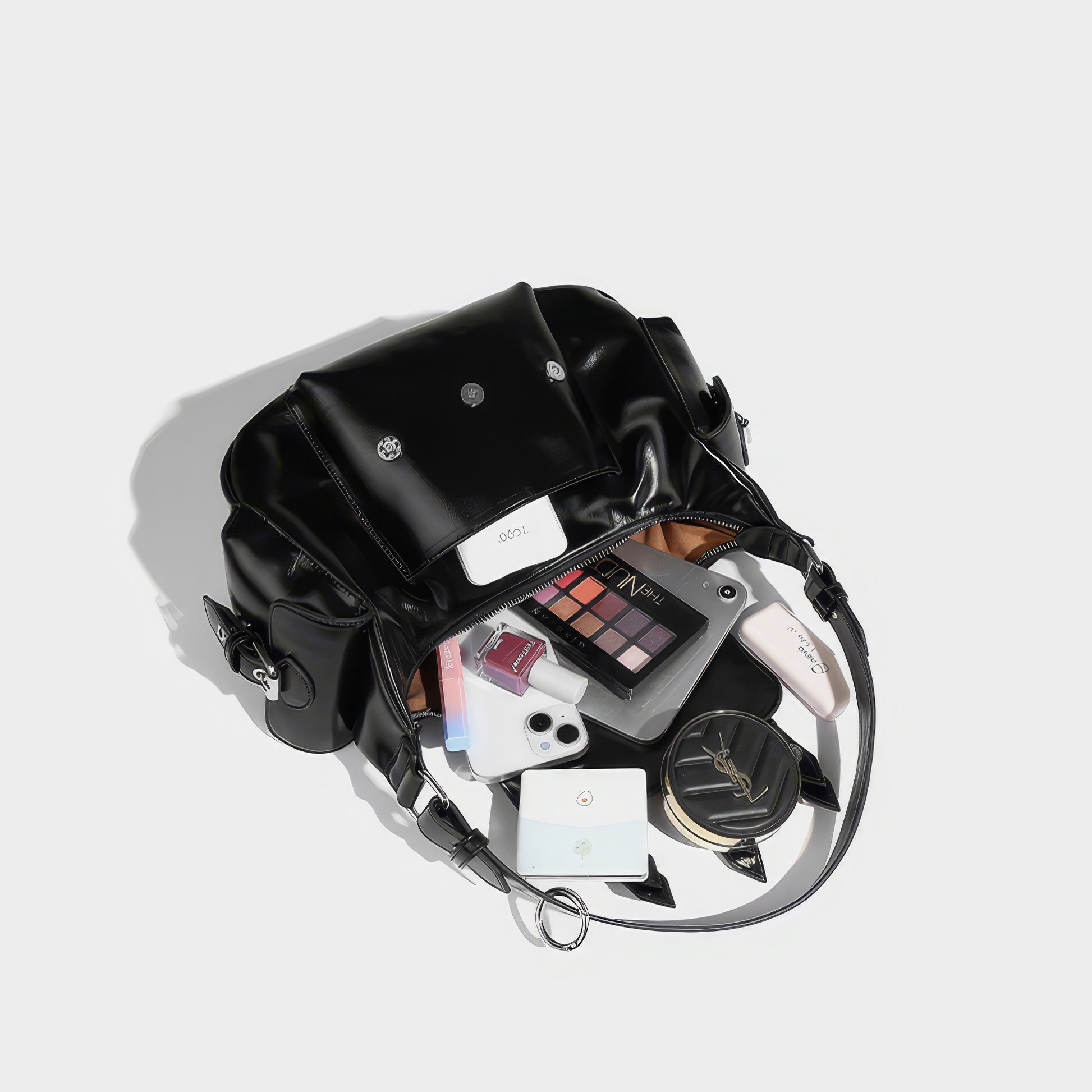 Triple Buckle Flap Barrel Bag