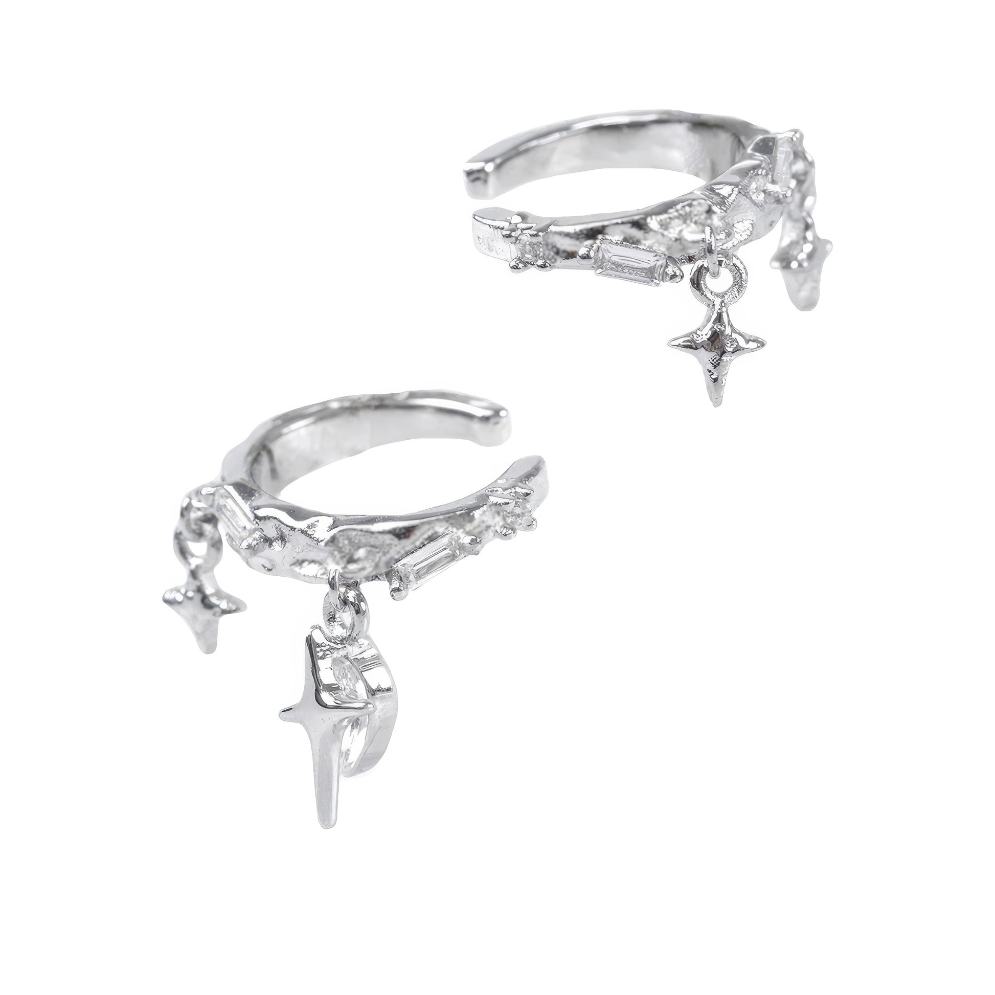 Star Charm Layered Ear Cuffs