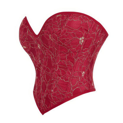 Floral Lace Jacquard Bustier Corset Top