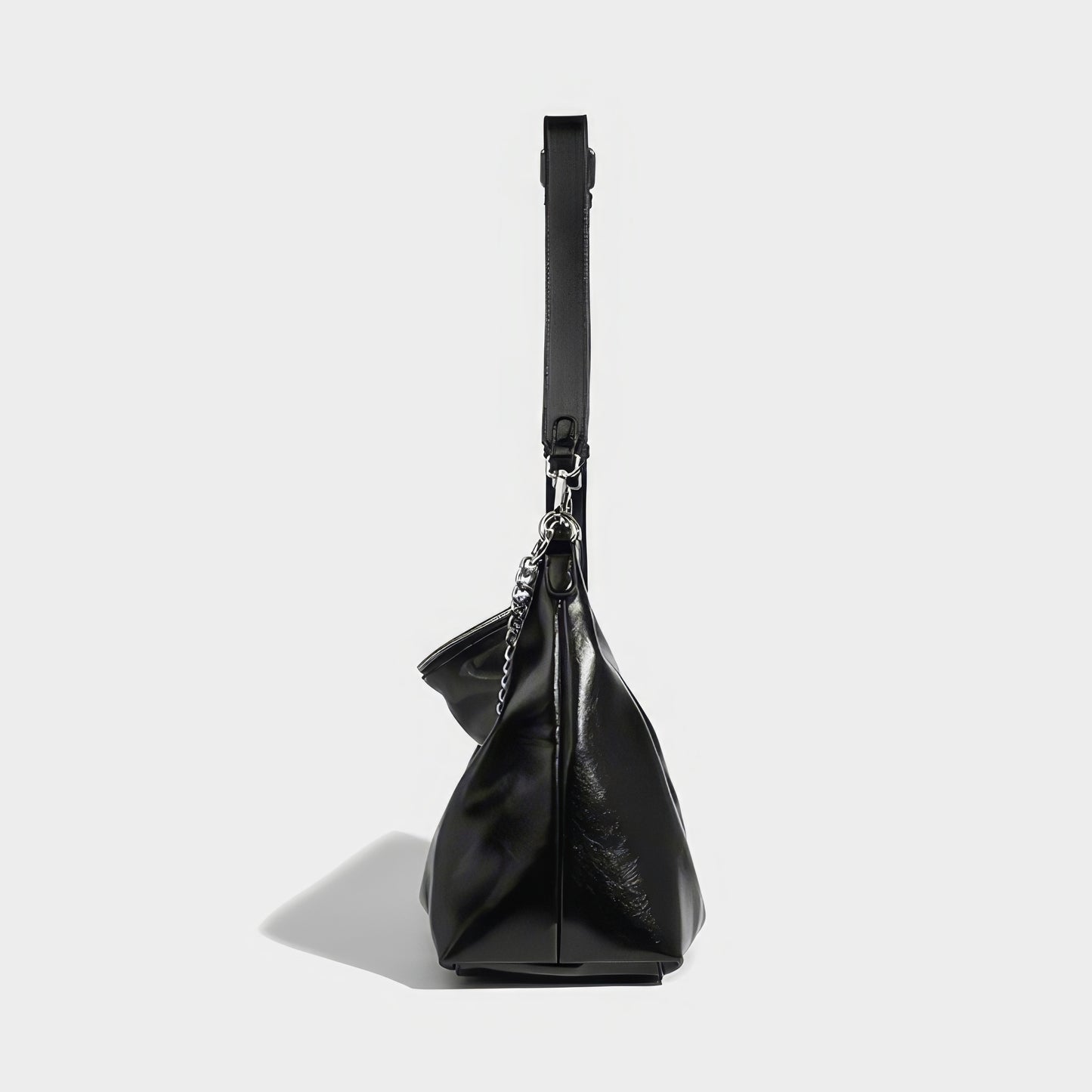 Slouchy Chain Strap Hobo Bag