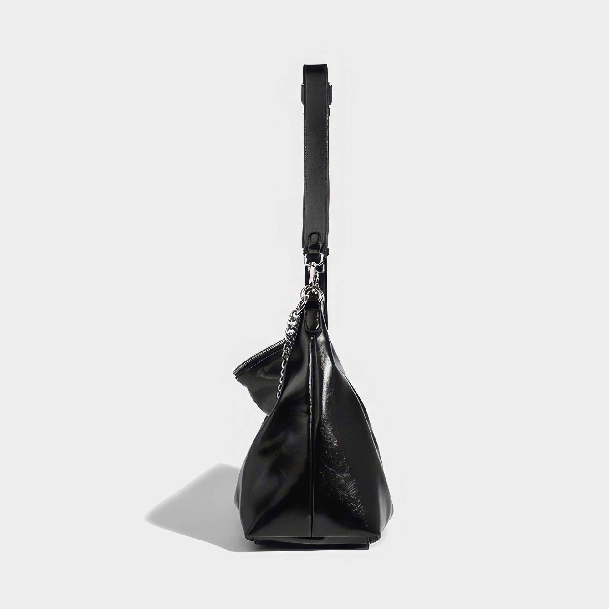 Slouchy Chain Strap Hobo Bag
