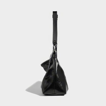 Slouchy Chain Strap Hobo Bag