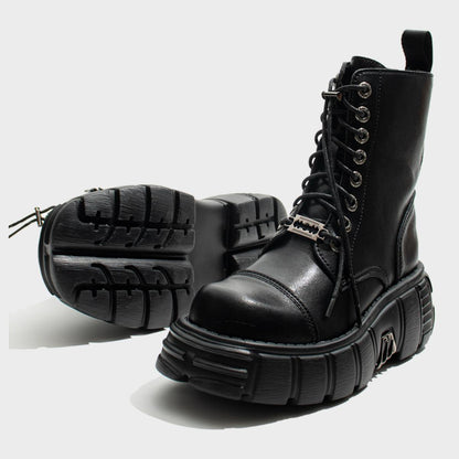 Black Razor Sole Combat Boots