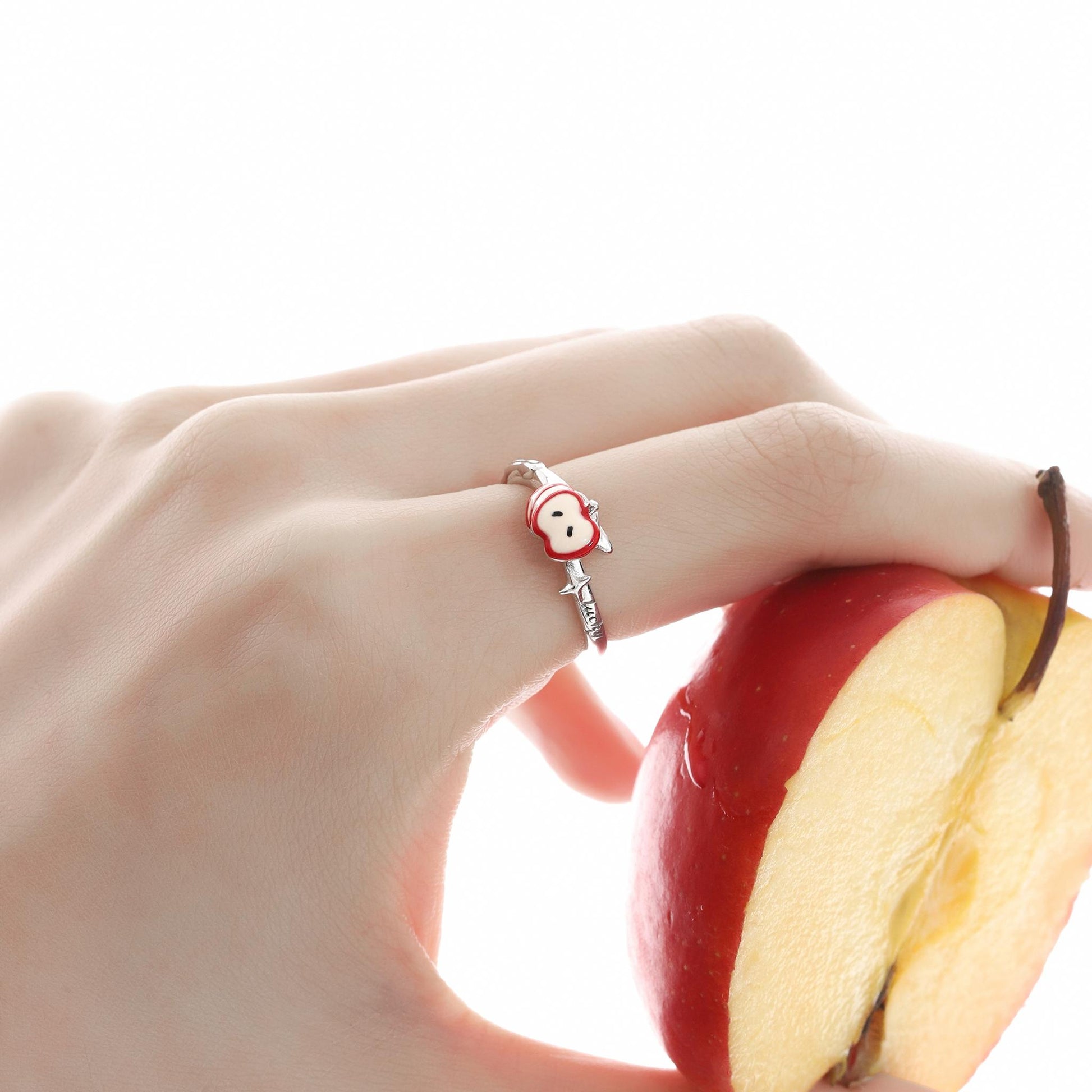 Sliced Apple Fork Ring