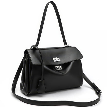 Structured Matte Flap Shoulder Bag