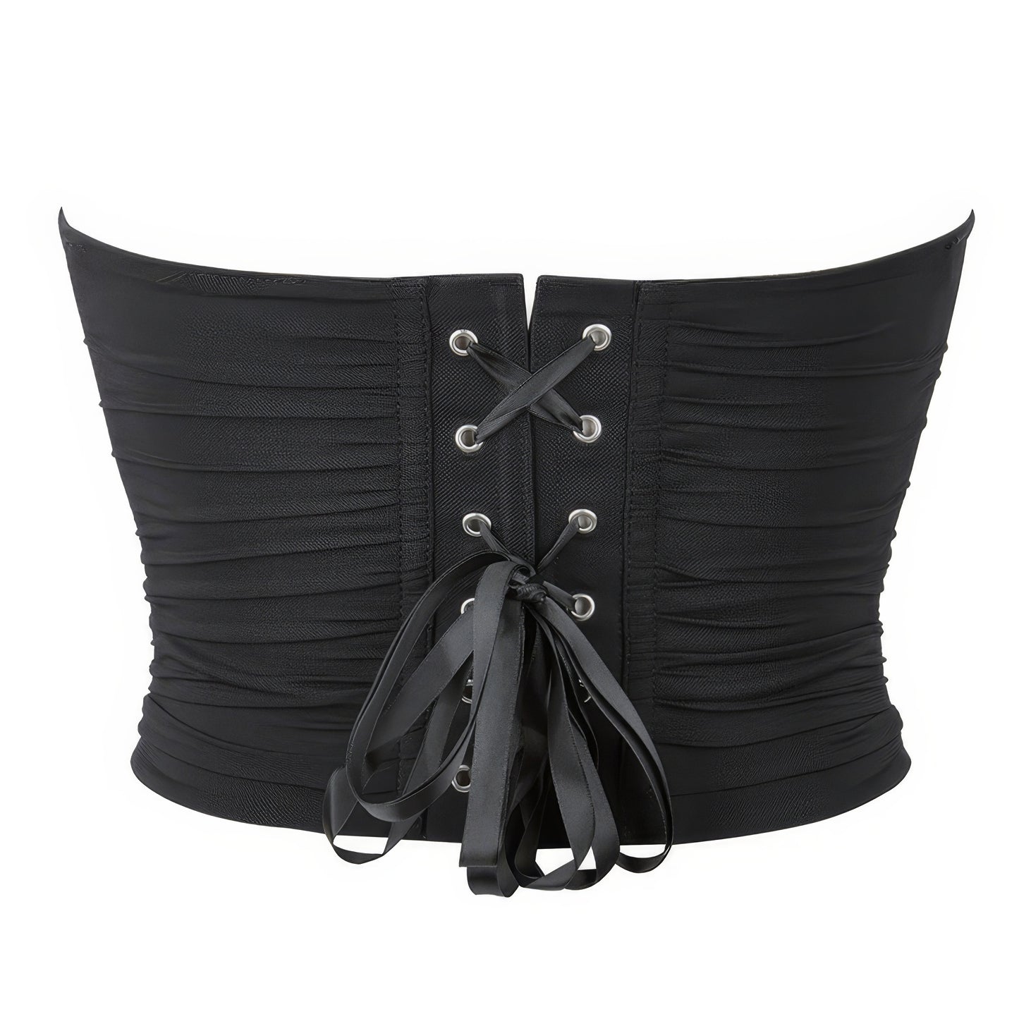 Ruched Mesh Sweetheart Corset Top