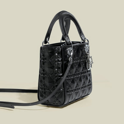 Embossed Glossy Mini Square Tote Bag