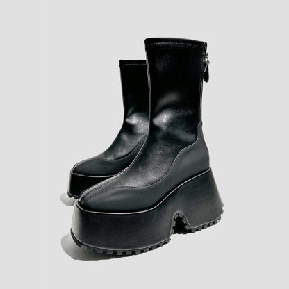 Futuristic Split-Sole Platform Boots